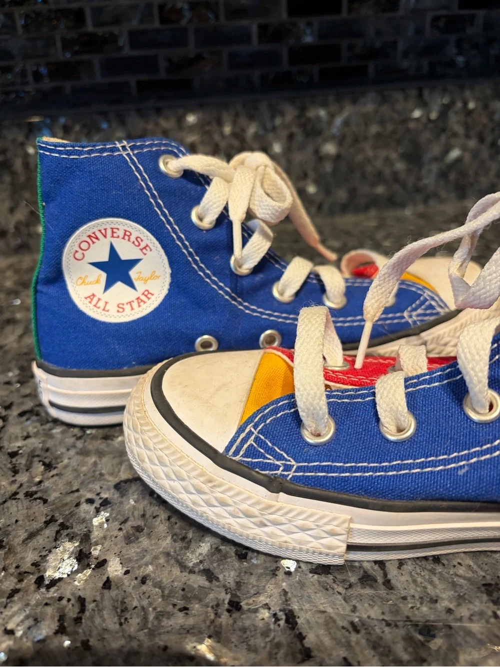 Converse Youth Toddler Color Block Bold Primary Color High Top Sneakers 12
